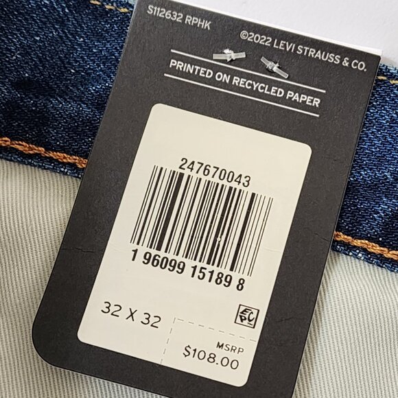 NWT Levi's  Premium 551Z Authentic Straight Jeans Paint Splatter Mens 32x32 - Picture 9 of 9